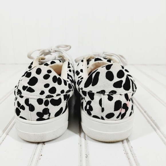 Topshop Women Black White Leopard Print Canvas Sneakers A990 - Picture 6 of 14